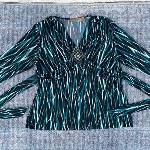 Notations Women Top Blouse Multi Color Shirt Size PXL